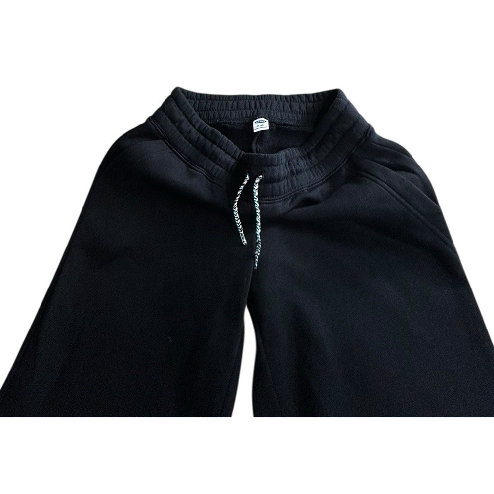 Old Navy Black Sweatpants Joggers Sz Girl's XL 14 Cotton Blend Drawstring Waist - Picture 2 of 4